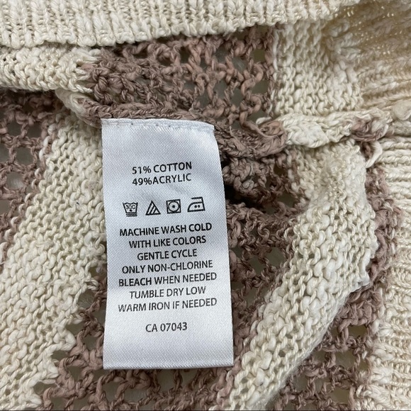 Anthropologie Shrinking Violet Oversized Open Knit Half Sleeve Top Size Small - Picture 4 of 7